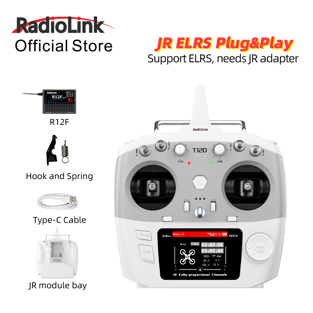 RadioLink T12D JRモジュール 12チャンネル - Drone Gimbal Controller のレビューと価格